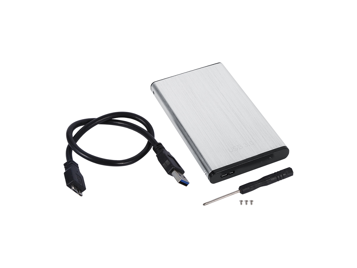 Enclosure Usb 3.0 Para 2.5'' Sata 3.0 Sem Ferramentas Para Hdd/ssd Externo Prata