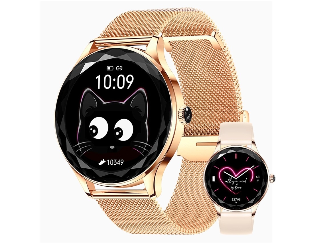 Smartwatch Nx23pro Com Tela Ips De 1,27 Polegadas, Chamada Bluetooth, Ip68 À Prova Dágua, Bateria De Longa Duração De 200 Mah (rosa)