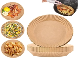 Papel Lurelia Para Fritadeira Air, 400 Unidades, 16 Cm, Castanho