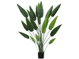 Planta Artificiale Verde Ave do Paraíso 20 Folhas 140 Cm com Vaso em Pe,peva e Pp BTFORUS