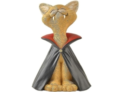 Figura De Gato Feliz Em Pose De Yoga E Meditação - Resina Pintada À Mão Orange-vampire Dracul