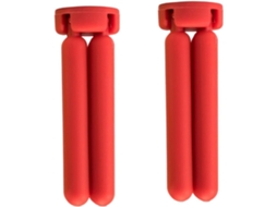 2 Pçs Vermelho Silicone Dobrável Trivet Esteiras Resistente Ao Calor Antiderrapante Pote Suportes Para Bancadas De Cozinha