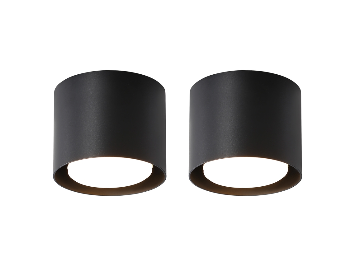 Candeeiro de Parede Led Interior Preta Metal Luz Indireta para Cima Design Moderno NETTLIFE