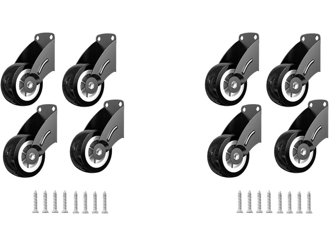 Conjunto De 8 Rodízios 2-polegadas Para Portão, Rodízios Antideslizantes Para Suporte Inferior Da Porta, Rodízios