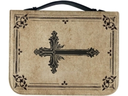 Capa Bíblia Wooneky Em Couro Pu Com Estampa De Cruz Vintage, Bolsa Transportar Bíblia Homens E Mulheres