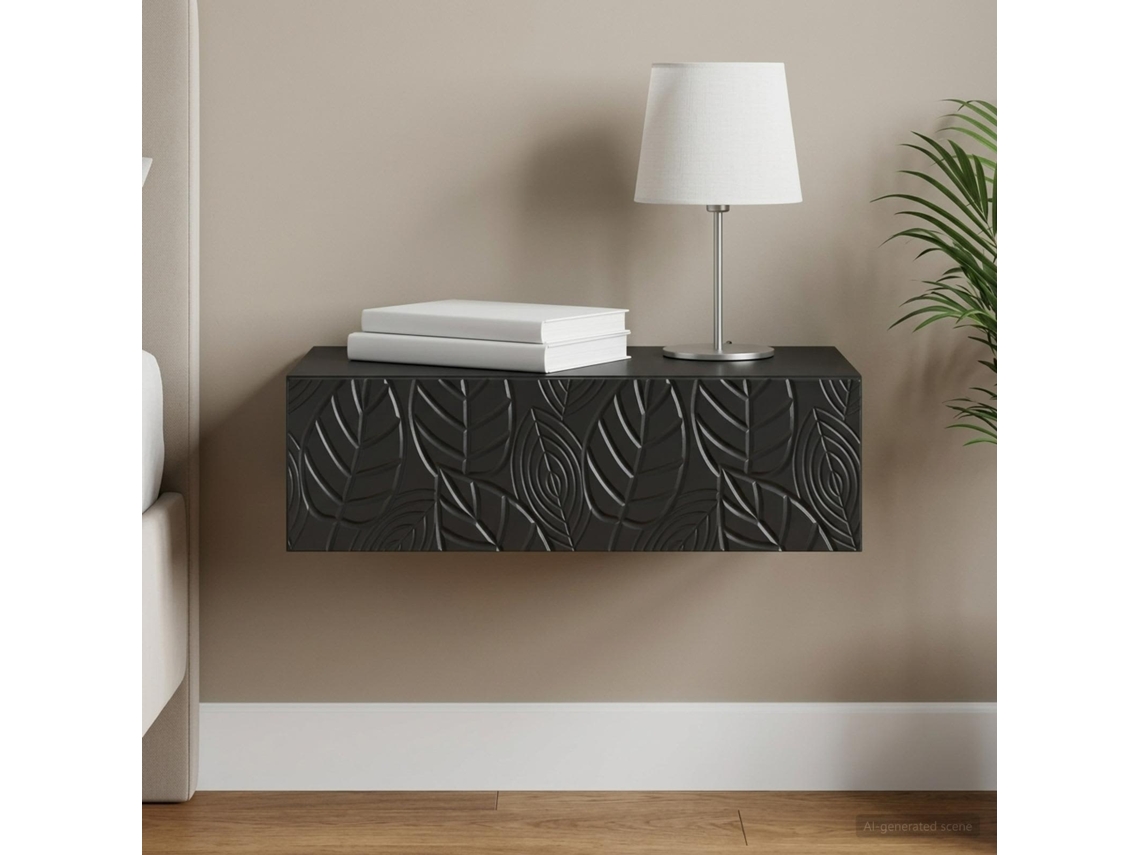 Vidaxl Mesa Lateral De Parede 87,5 X 34,5 X 17 Cm Derivados De Madeira