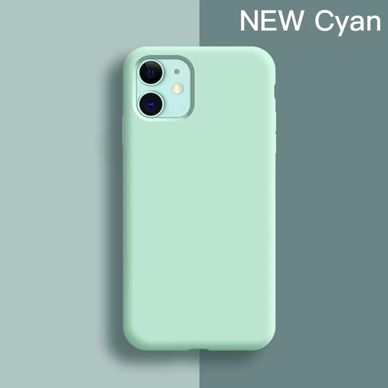 (ciano) Capa Ultrafina E Macia Para Iphone 7 Plus Ou 8 Plus, Capa Protetora De Silicone Líquido.