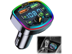 Transmissor Fm Bluetooth 5.0 Veicular, Usb-c, Carga Rápida, 18w