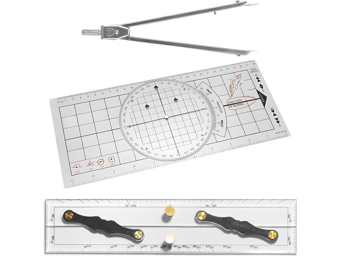 Kit De Navegação Marítima, Conjunto De Ferramentas Para Plotagem De