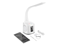 Rebe - Suporte multifuncional 7 em 1 para lápis com LED, luz noturna ajustável com carregamento USB e protetor ocular.