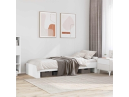 Vidaxl Estrutura De Cama Com Cabeceira Branco 80 X 200 Cm