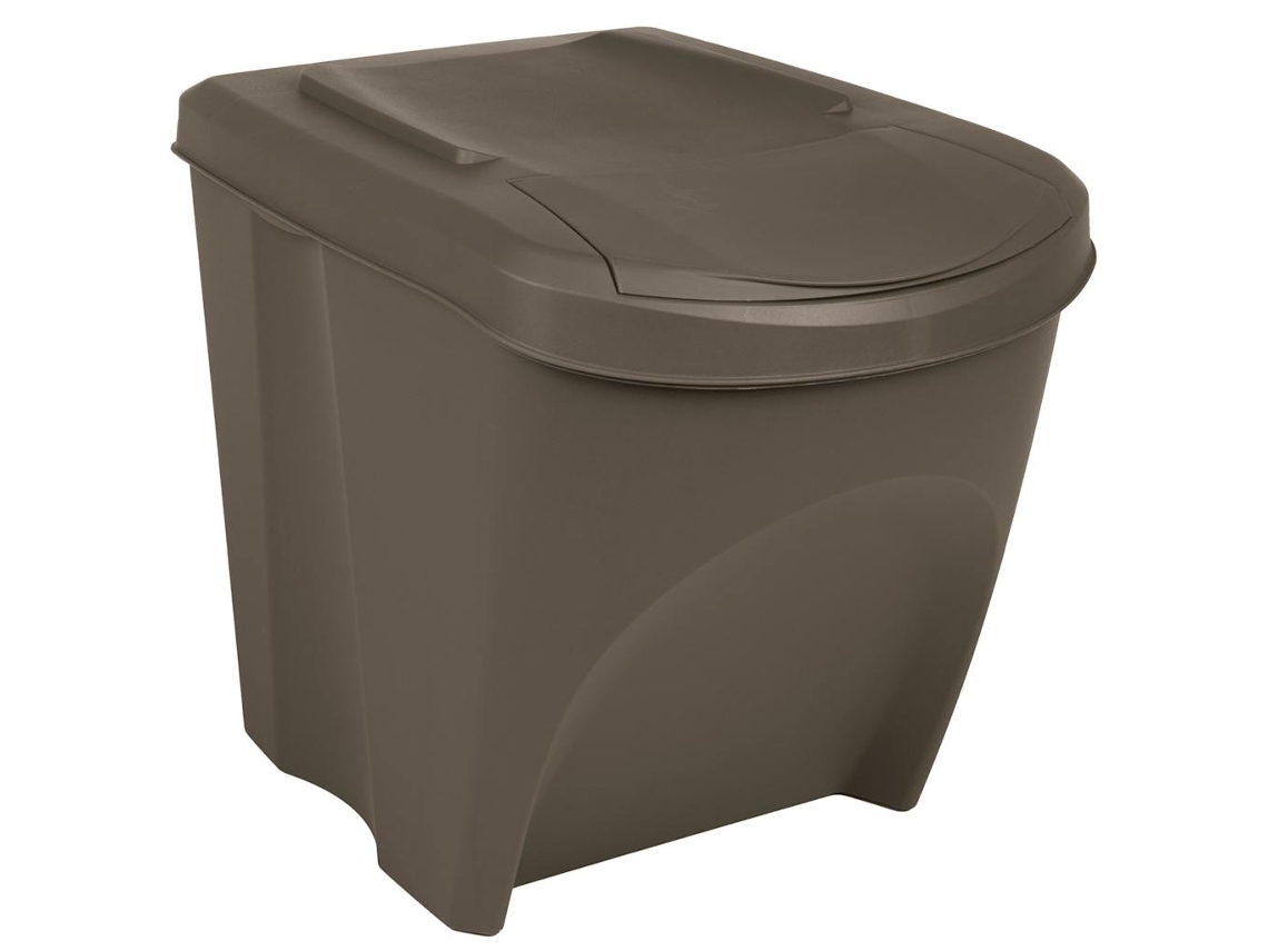 Vidaxl Caixotes Do Lixo Empilháveis 3 Pcs 75 L Polipropileno Cinzento