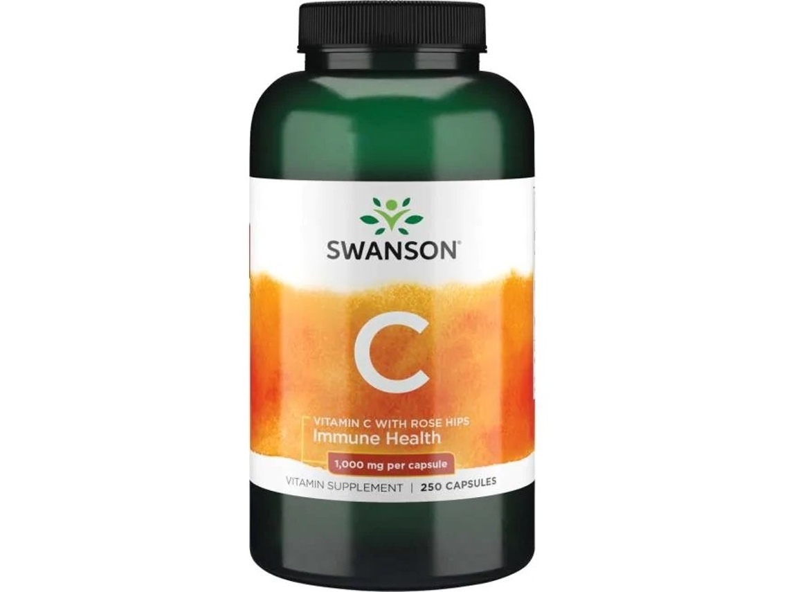 SWANSON Vitamin C With Rose Hips 1000 Mg 250 Cápsulas