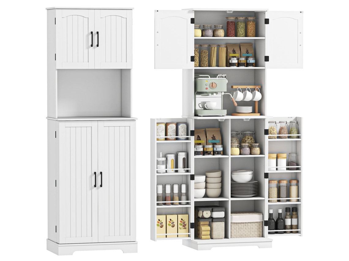 Aparador Moderno para Cozinha/sala de Jantar com 3 Gavetas, 3 Portas, Branco ZENCORE SERVICES