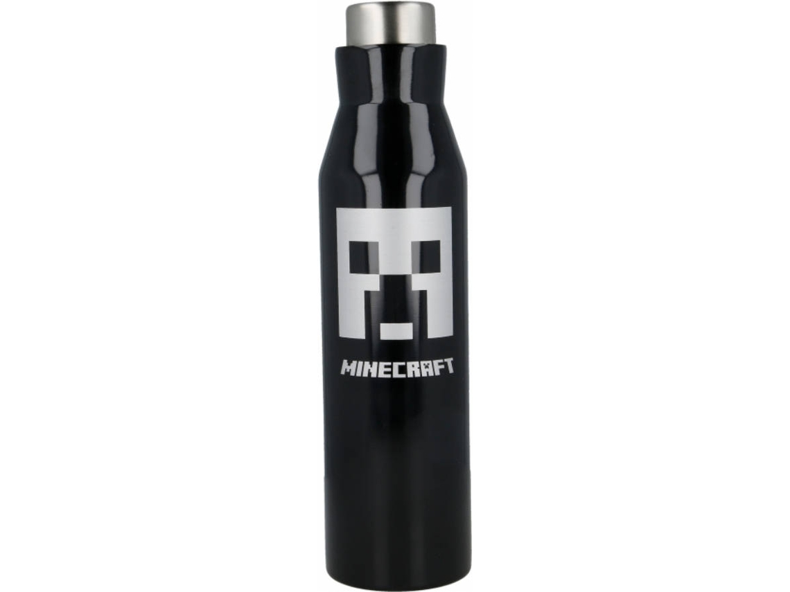 Garrafa MINECRAFT (Preto - Aço Inoxidável)