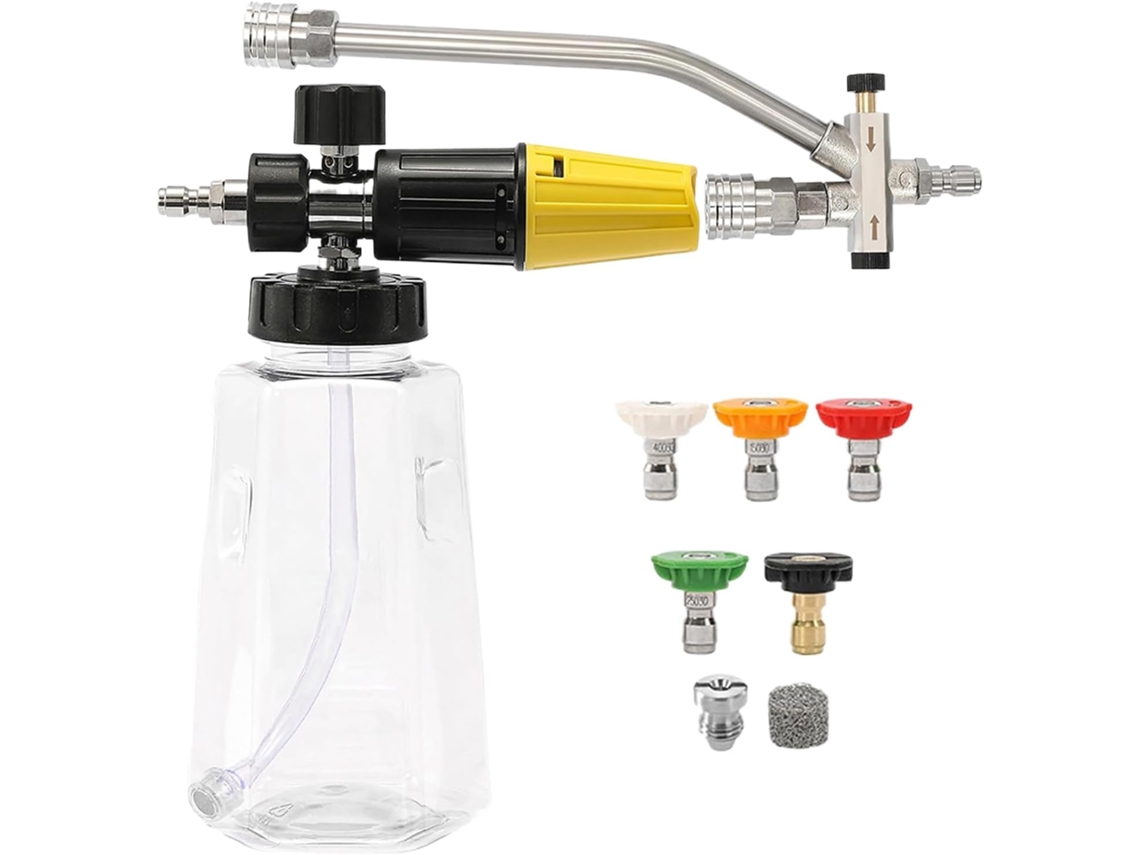 Conjunto Completo Para Lavadora De Alta Pressão Com Espuma E Reservatório De 1000ml.