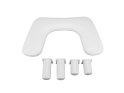Apoio de braço para unhas com altura ajustável para duas mãos, almofada em couro PU, formato em U, portátil para manicure.
