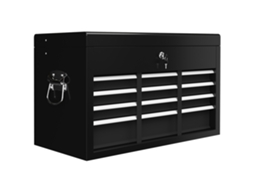 Caixa de Ferramentas de Aço com 6 Gavetas e Fechadura 60x26x34cm preto BTFORUS