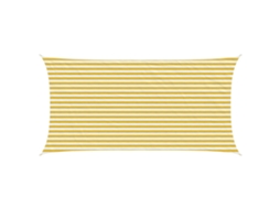 Vidaxl Vela De Sombra 2,5 X 5 M Hdpe Retangular Amarelo E Branco