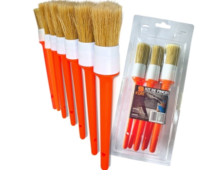Kit Profissional De Escovas Kers 7 Peças Cerdas Naturais