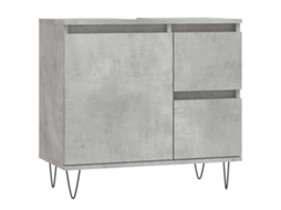 Bathroom Cabinet, Bathroom Cabinets Vidaxl Cinzeto Madeira Processada (n/a)