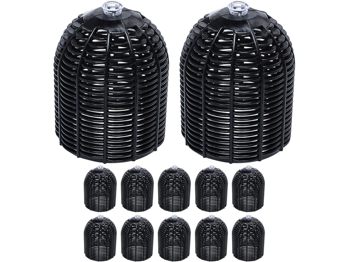Pacote Com 12 Lâmpadas Led Pretas De Plástico Tamanho Mm