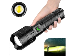 Lanterna Led Potente, Recarregável Por Usb, Com Zoom, Para Acampamento, Portátil Olysi Shop