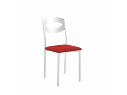 Cadeira de Cozinha Branca Olga 38x86x47cm Michigan Vermelho FANMUEBLES