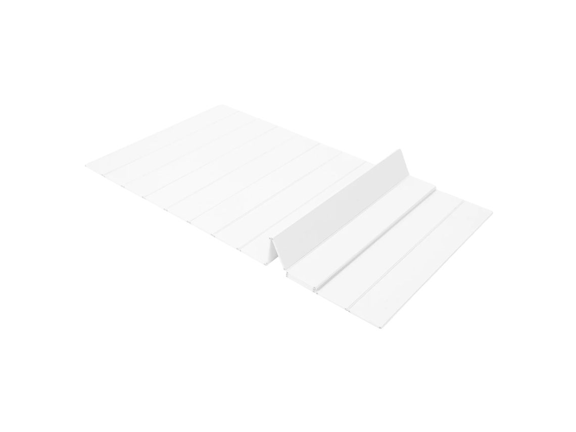Cobertura Para Banheira, Design Dobrável, Material De Pvc, Forma Retangular, Branco Oem