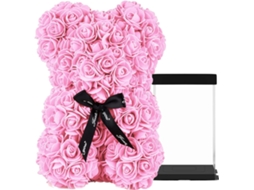 Urso de Pelúcia com Flores de Rosa