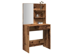 Vidaxl Toucador Com Espelho Madeira Velha 74,5x40x141 Cm