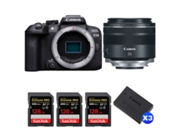 Eos R10 + Rf 35mm F1.8 Is Macro Stm + 3 Sandisk 128gb Uhs ii 300mb/s + 3 Canon Lp e17 + Ebook “20 Dicas para Fotos Que Impressionam” CANON