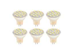 6pcs Lâmpada Mr11 Gu4 Led 3w 12v 270lm 3000k Luz Quente Econômica para Iluminação