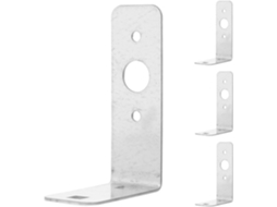 Suporte de ferro galvanizado para luminárias embutidas, 4 peças, ângulo reto, instalação