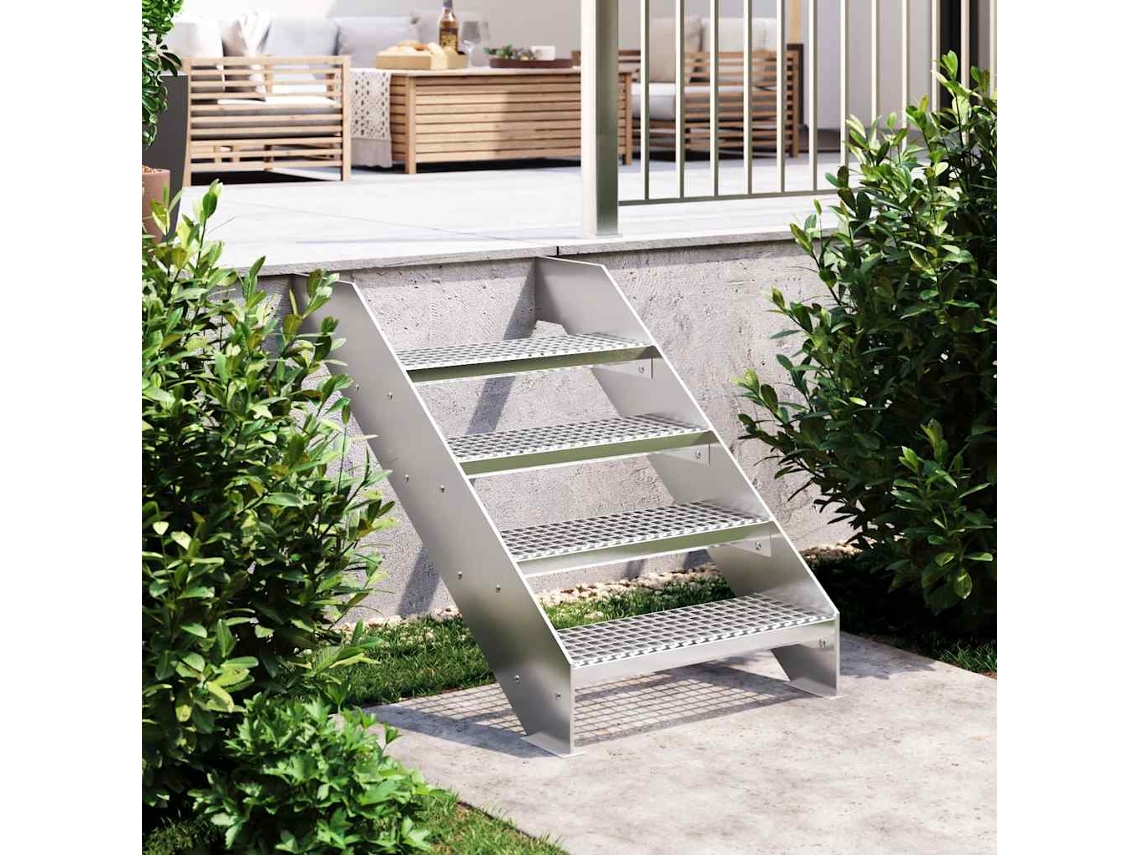 Vidaxl Degrau Em Grade 60x24x7 Cm Aço Galvanizado