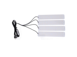 Painel de Luz Led de Crescimento para Plantas Internas, 384 Leds, Regulável, Timer Inteligente, 5v | S/MARCA