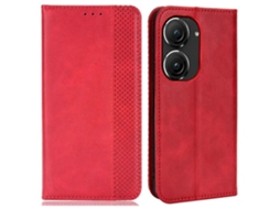 Compre Para Asus Zenfone 10 5g / 9 5g Capa De Celular Vintage De Couro Pu À Prova De Choque Com Suporte E Capa De Absorção Automática Com Carteira Ver