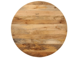 Vidaxl Tampo De Mesa Redondo Ø70x3,8cm Madeira De Mangueira Maciça