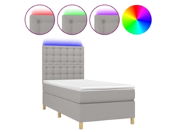 Box Spring Bed, Box Spring Beds Vidaxl Cinzeto Tecido (80 X 200 Cm)