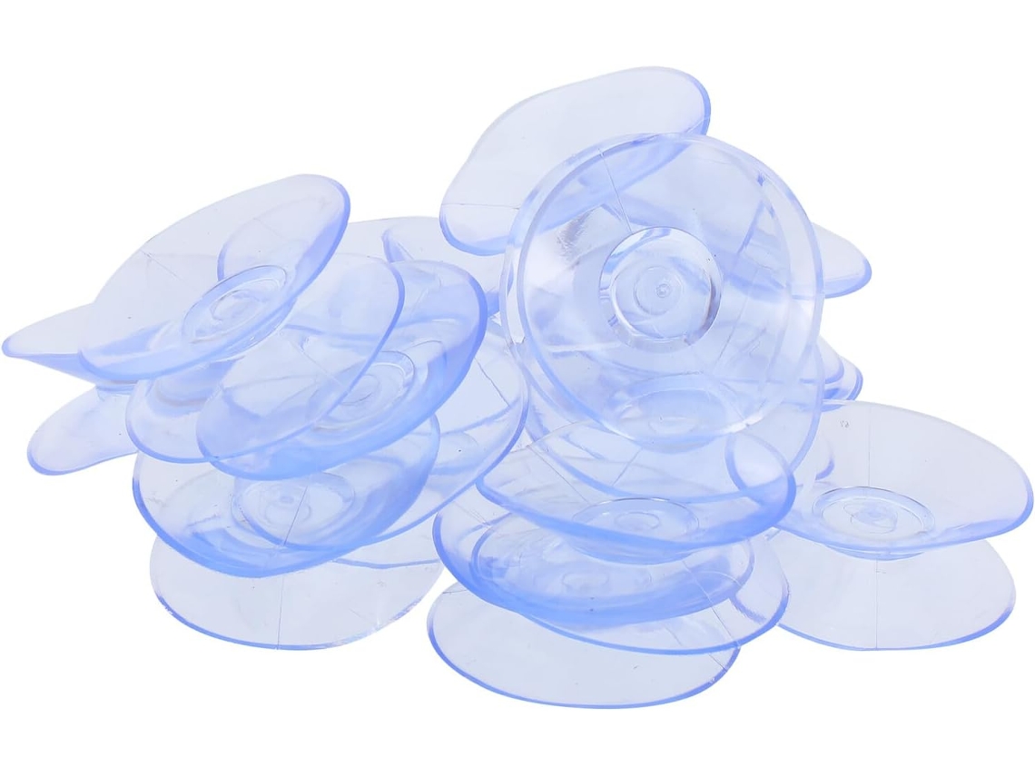 20 Ventosas Transparentes Para Mesas De Vidro, Dupla Face,