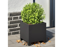 Vidaxl Vaso/floreira De Jardim 2 Pcs 30x30x30 Cm Aço Preto