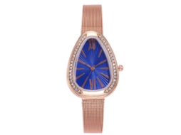 Relógio Feminino de Quartzo com Pulseira de Couro Pu Fashion Strass Vansvar Azul