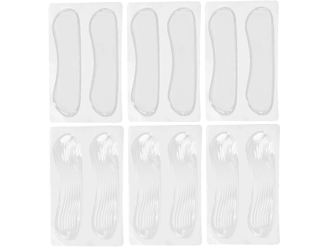Palmilhas De Gel Femininas Para Salto Alto, Protetor De Calcanhar Silicone, Invisíveis E Grossas, 6 Pares Para Dança