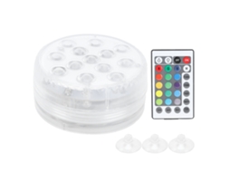 Lâmpada Led para Piscina Rgb 16 Cores Ip68 com Controle Remoto 21 Teclas e Ventosas de Iman | S/MARCA