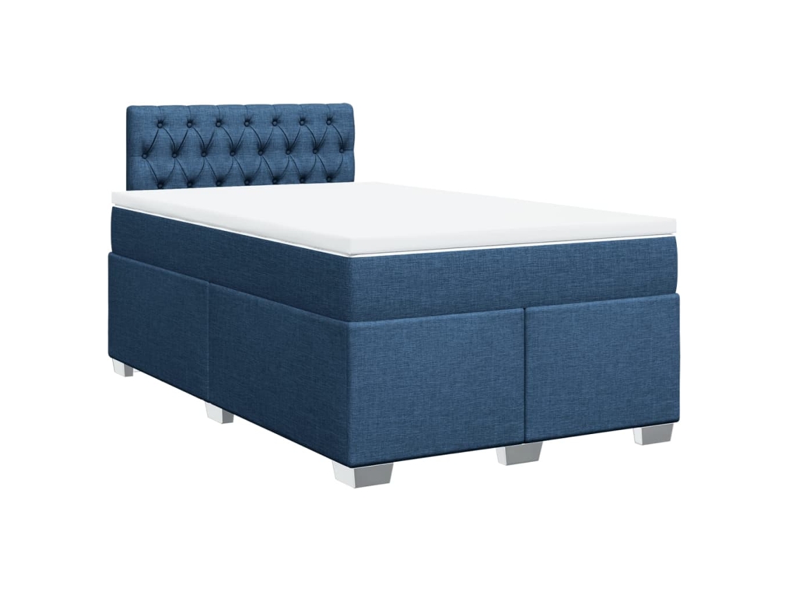 Box Spring Bed, Box Spring Beds Vidaxl Azul Tecido (120 X 190 Cm)