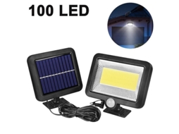 Luz Solar Externa Com Detector De Movimento Impermeável Ip65 Lâmpada De Parede Jardim 720° Led 100 Luces