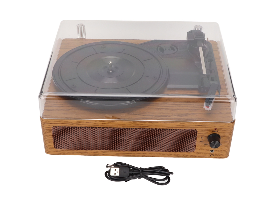 Toca discos de vinil de 3 velocidades com Bluetooth, com agulha de rubi CHABERLU