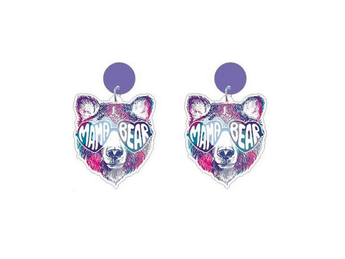 Brincos De Dangle Tema Dia Da Mãe, Material Acrílico, Multicolor, Presente Para Mulheres E Meninas