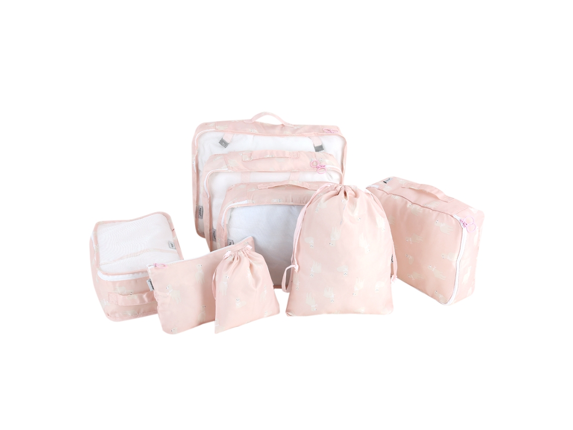 Bolsas Organizadoras de Viagem para Roupas e Acessórios Alpaca Rosa Portátil e Prático S/MARCA