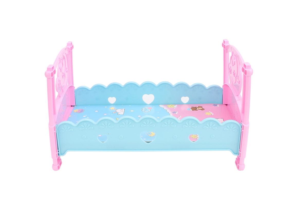 Berço de boneca Ats, miniatura de móveis de simulação, brinquedo para brincar de casinha, acessórios para crianças.